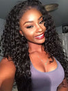 Kisslove [4C Wig] Pre Everything Snug Fit 360 Lace Frontal Wig Water Wave With Kinky Curly Edge Invisi Drawstring Wig