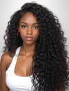 [4C Wig] Kinky Edges Hairline 13x4 13x6 HD Lace Front Wigs Water Wave Long Wigs - KissLove Hair