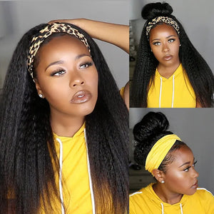 kinky straight headband wig glueless human hair wigs - kisslove hair
