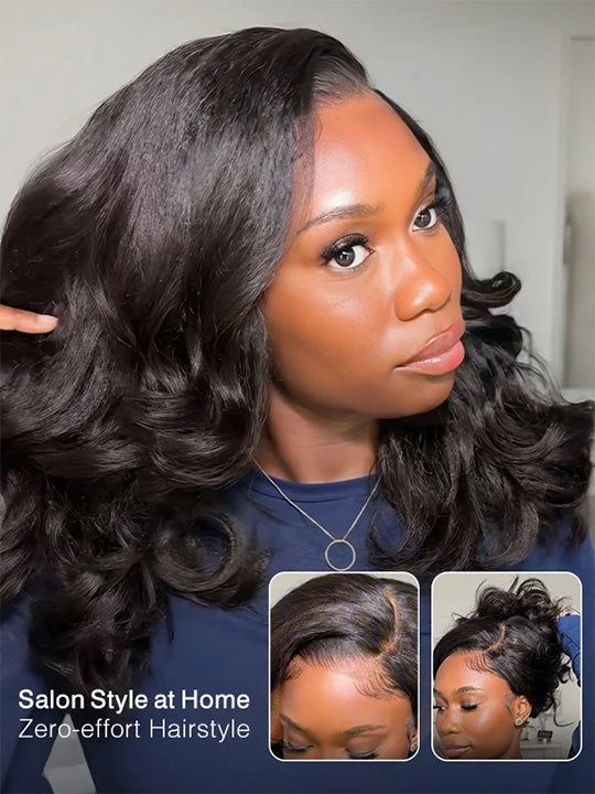 Kisslove C-Part Wavy Wig Kinky Straight Texture Loose Wave Wear & Go 7x5 Glueless Lace Wig