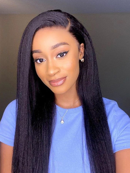 BOGO 13x6/6x4.5 Lace Frontal Kinky Straight Human Hair Wigs