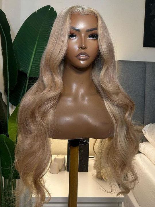 [Vente flash] Cheveux blonds cendrés 13x4 HD Lace Front perruques de cheveux humains