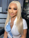 Layered 613 Blonde Wig 13x4 HD Lace Front Human Hair Wigs Brazilian Straight Hair - KissLove Hair
