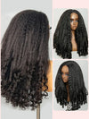 [3 In 1 Half Wig] Kinky Straight Hair with Spiral Curly Ends Half Wig Glueless Flip Over Wig