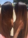 Ombre Brown Hair With Black Roots 5x5 13x4 13x6 Lace Wigs Straight Human Hair Wigs - KissLove Hair