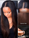 Kisslove Invisi-Drawstring 360 Lace Wig Ombre Brown Hair Yaki Body Wave Wigs with Newborn Hairline
