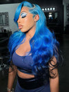 BOGO Ombre Color Pink/Blue 13x4 Lace Front Wig Pre Bleached Colored Human Hair Wigs
