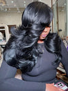 Pre Styled Efortless Chic Layer 13X6 Full Lace Frontal Wig High Density Peacock Curls Glueless Ready to Wear Wig