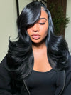 Pre Styled Efortless Chic Layer 13X6 Full Lace Frontal Wig High Density Peacock Curls Glueless Ready to Wear Wig