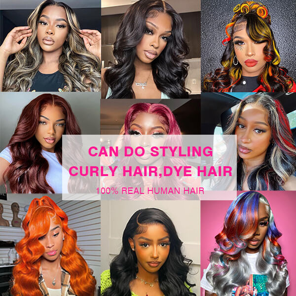 Grade 14A Body Wave 360 Transparent Lace Frontal Wigs Pre Plucked With Baby Hair - KissLove Hair