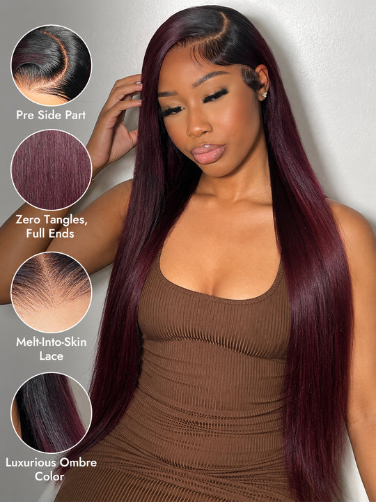 [Wear &amp; Go] perruque sans colle cheveux raides 4x4/5x5/6x4.5 perruque en dentelle sans colle 14A cheveux vierges