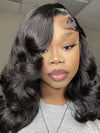 Kisslove Hair Pre Styled Side Part Body Wave Bob Wig Glueless Invisi Drawstring 360 Lace Frontal Wig