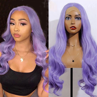 Purple Wig 3D Body Wave 13x4 HD Lace Wigs Human Hair - KissLove Hair