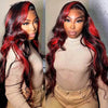 Red Highlight Wig, 100% Human Hair Lace Front Wigs- KissLove Hair