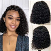 Short Bob Wigs Deep Wave 13x4 Transparent Lace Front Human Hair Wigs - KissLove Hair