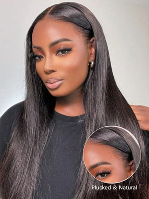 [Weekly Sale] 30 Inch Straight Hair 13x4 Lace Frontal Human Hair Wigs Pre Plucked & Bleached - KissLove Hair