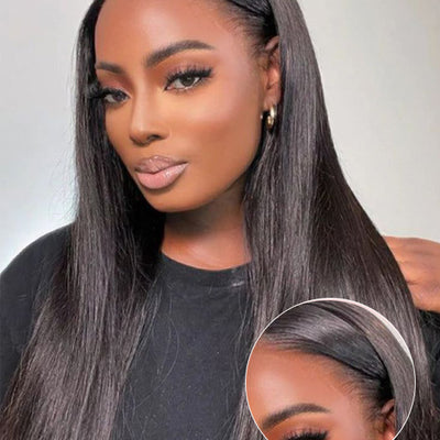 [Weekly Sale] 30 Inch Straight Hair 13x4 Lace Frontal Human Hair Wigs Pre Plucked & Bleached - KissLove Hair