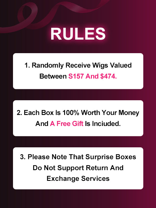 US Only 14-20 Inch Mystery Wig Box, Random Color & Texture