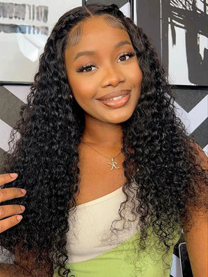 [70% Off] Deep Wave 5x5 Lace Closure Wig Pre Plucked Bye Bye Knots Wigs - Kisslove Hair