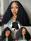 13x6 HD Lace Front Wig Water Wave Pull & Go Drawstring Glueless Wigs Pre Bleached Knots - KissLove Hair