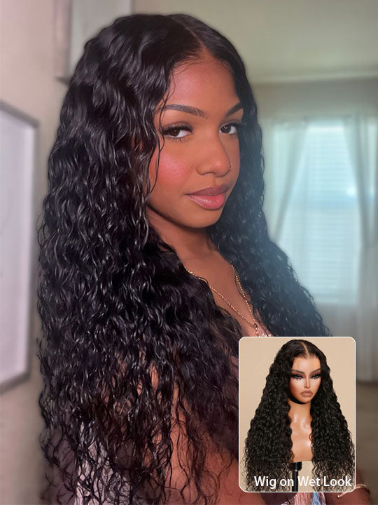 13x6 HD Lace Front Human Hair Wigs Water Wave - KissLove Hair