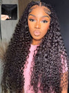13x6 HD Lace Front Wig Water Wave Pull & Go Drawstring Glueless Wigs Pre Bleached Knots - KissLove Hair