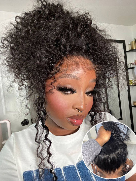 [80% Off] Invisi-Drawstring Deep Wave 360 Lace Wig Deep Curly Hair Glueless Wigs