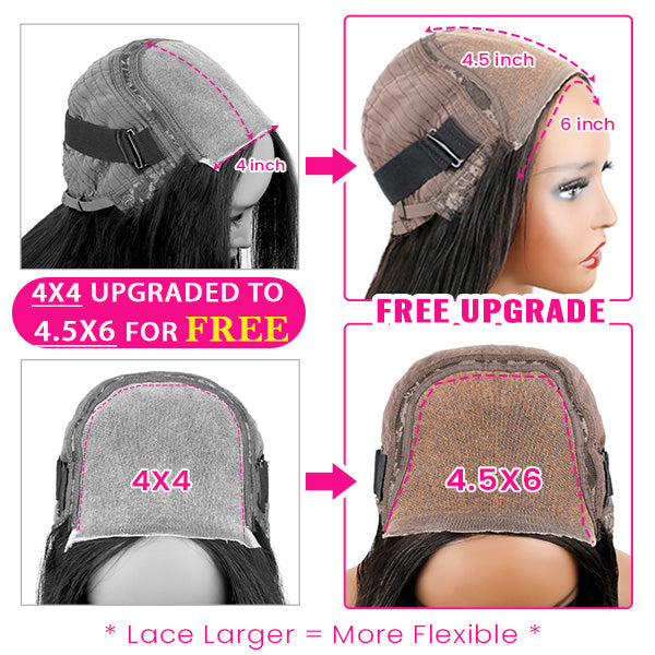 [Wear & Go] Bleached Knots Glueless 5x5/6x4.5 Lace Front Human Hair Wigs Deep Wave - Kisslove Hair
