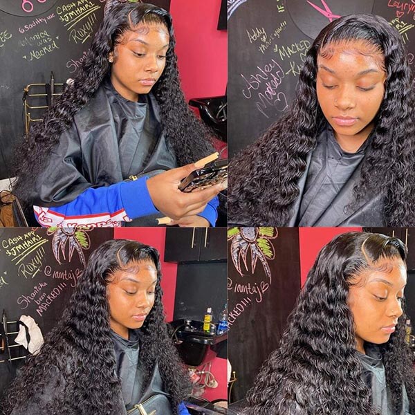 [Wear &amp; Go] Perruque Air Deep Curly 13x4 Lace Wigs 14A Cheveux Vierges