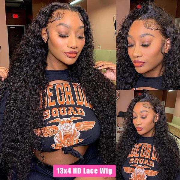 [Wear &amp; Go] Perruque Air Deep Curly 13x4 Lace Wigs 14A Cheveux Vierges