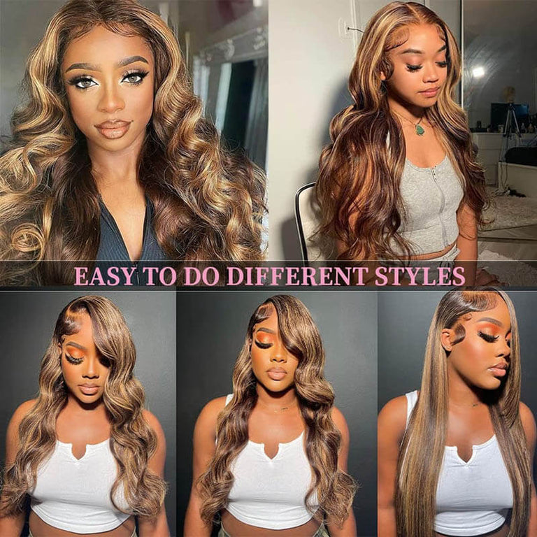 Wear Go Air Wig Highlight 13x4 Lace Wigs 3D Body Wave - KissLove Hair