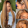 [Wear & Go] Air Wig Highlight P4/27 13x4 Lace Wigs 14A Straight Virgin Hair