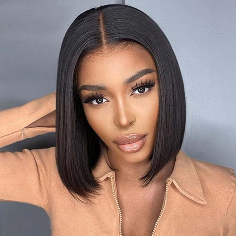 [Wear & Go] Bob Wig Pre-Cut Lace Wigs Bleached Knots With Elastic Band