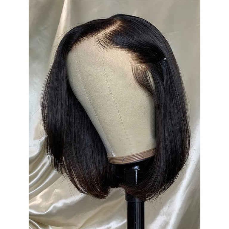 [Wear & Go] Bob Wig Pre-Cut Lace Wigs Bleached Knots With Elastic Band