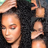 Double Drawn Kinky Curly Glueless 5*5 HD Lace Closure Wig 14A Brazilian Human Hair Wigs - KissLove Hair