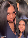 [2 Wigs=$139] 13x4 Lace Frontal Yaki Bob Wig + 5x5 Lace Water Wave Wig