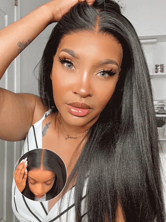 Kisslove Hair Light Yaki Straight Bye Bye Knots 7x5/13x6 Glueless Lace Wig - Kisslove Hair