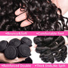 Loose Wave 3 Bundles With 13x4 HD Lace Frontal Closure 10A Brazilian Human Hair - KissLove Hair