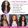 Loose Wave 3 Bundles With 13x4 HD Lace Frontal Closure 10A Brazilian Human Hair - KissLove Hair