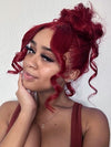 Kisslove Burgundy 360 Lace Frontal Wig Invisi-Drawstring 3D Body Wave Human Hair Wigs - Kisslove Hair