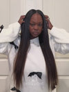 Kisslove Ombre Brown Yaki Straight Body Wave 360 Invisi-Drawstring Lace Human Hair Wigs