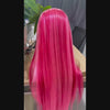 Pink Highlight Wig 13x4 HD Lace Frontal Wigs Straight Human Hair