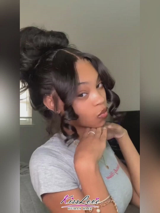 [2 Wigs=$189] Pull Go Glueless 13x6 Yaki Straight Bob Wig &  Invisi Drawstring 360 Lace Body Wave Wig