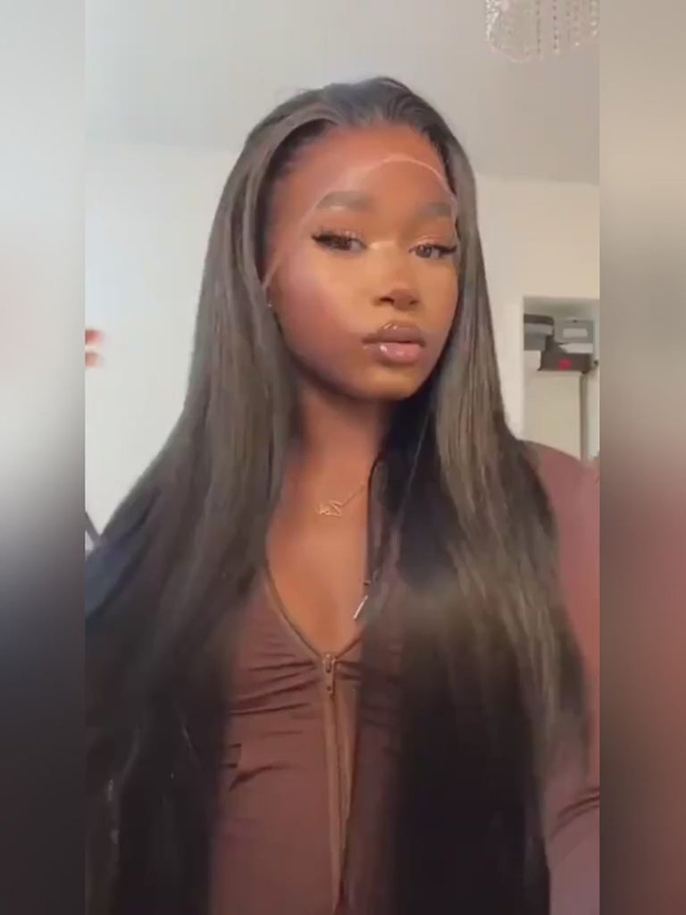 40 Inch 13x6 HD Full Lace frontal Wig Long Straight Human Hair Wigs Real HD Lace Wig