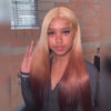 Ombre Blonde Brown Wig 3D Body Wave Honey Blonde On Brown Hair 13x4 HD Lace Front Human Hair Wigs