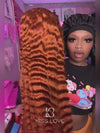 Ginger Color Deep Wave 13x4 Lace Front Wig Pre Plucked Glueless Human Hair Wigs