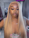 Bone Straight Ash Blonde Wig 13x4 13x6 HD Transparent Lace Human Hair Wigs
