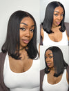 [2 Wigs=$119] 13x4 Lace Frontal Yaki Straight Bob Wig + 4x4 Lace Kinky Straight Wig