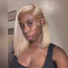 613 Honey Blonde Bob Wig 13x4 HD Transparent Lace Front Perruques de cheveux humains
