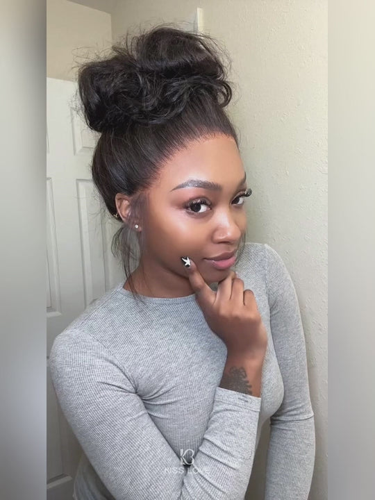 KissLove Glueless Invisi-Drawstring 360 Lace Wig Body Wave Pre Everything Kinky Edge Lace Frontal Wigs